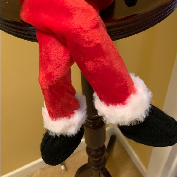 Festive Red and White Shelf Santa Gnome with dangling legs & moveable arms - Picture 7 of 12